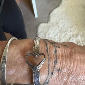 Vogt vintage hand  engraved  Heart Bracelet like new.